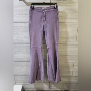 Free People Corduroy Float On Flare Pants lavender 25